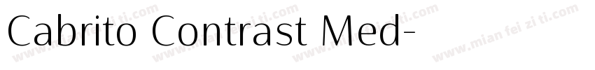 Cabrito Contrast Med字体转换